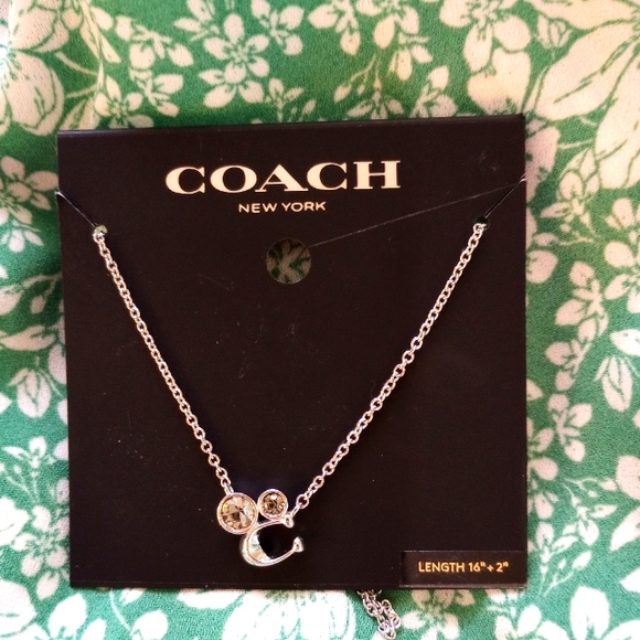 Coach Jewelry - Coach Signature Silver Cluster Necklace